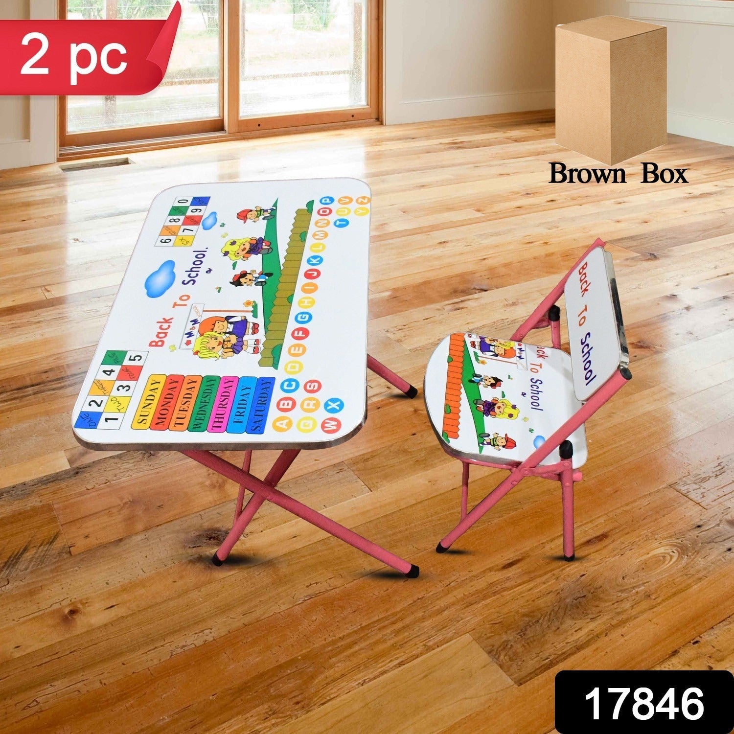 Multifunction Portable Foldable Study Table  Chair (2 Pc Set) Wukusy
