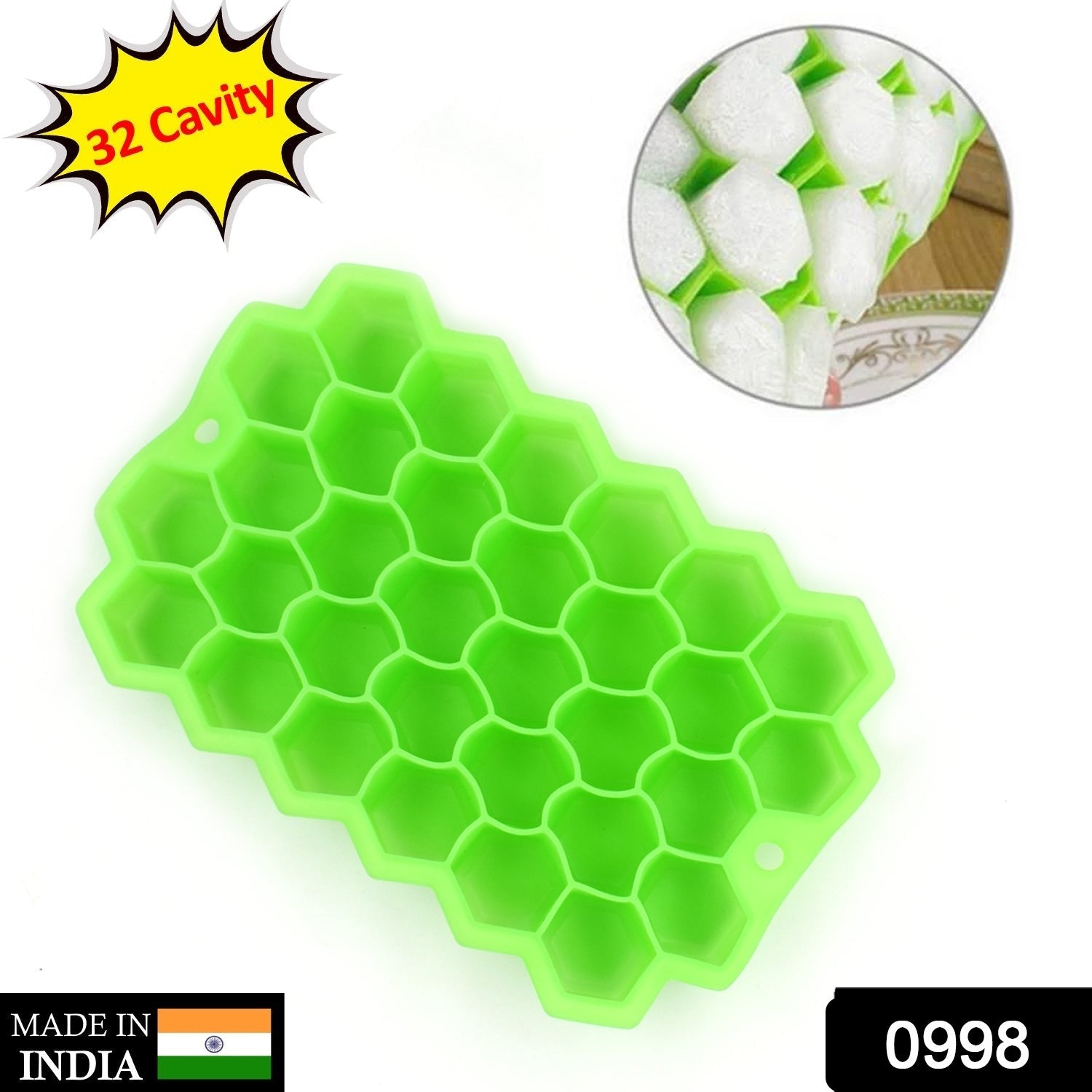 Silicone Ice Cube Trays 32 Cavity Per Ice Tray Multi Color Wukusy