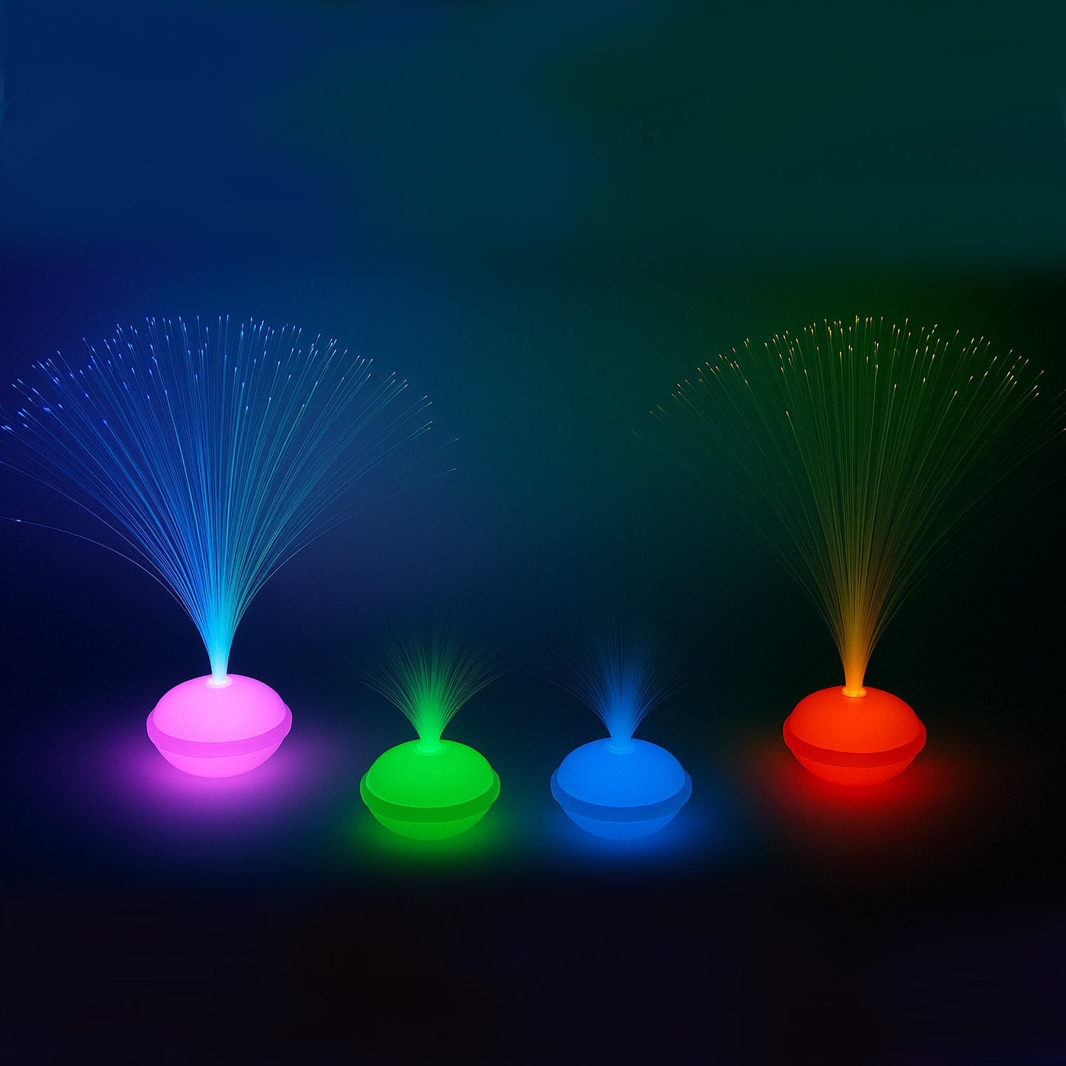 Fiber Optic Led Night Lamps Set (12 Pc) Wukusy