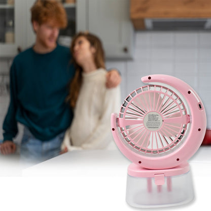 Desktop Fan - Camping Fan With Led Light Portable Humidifying Fan (1 Pc  Plug  Play Fan) Wukusy