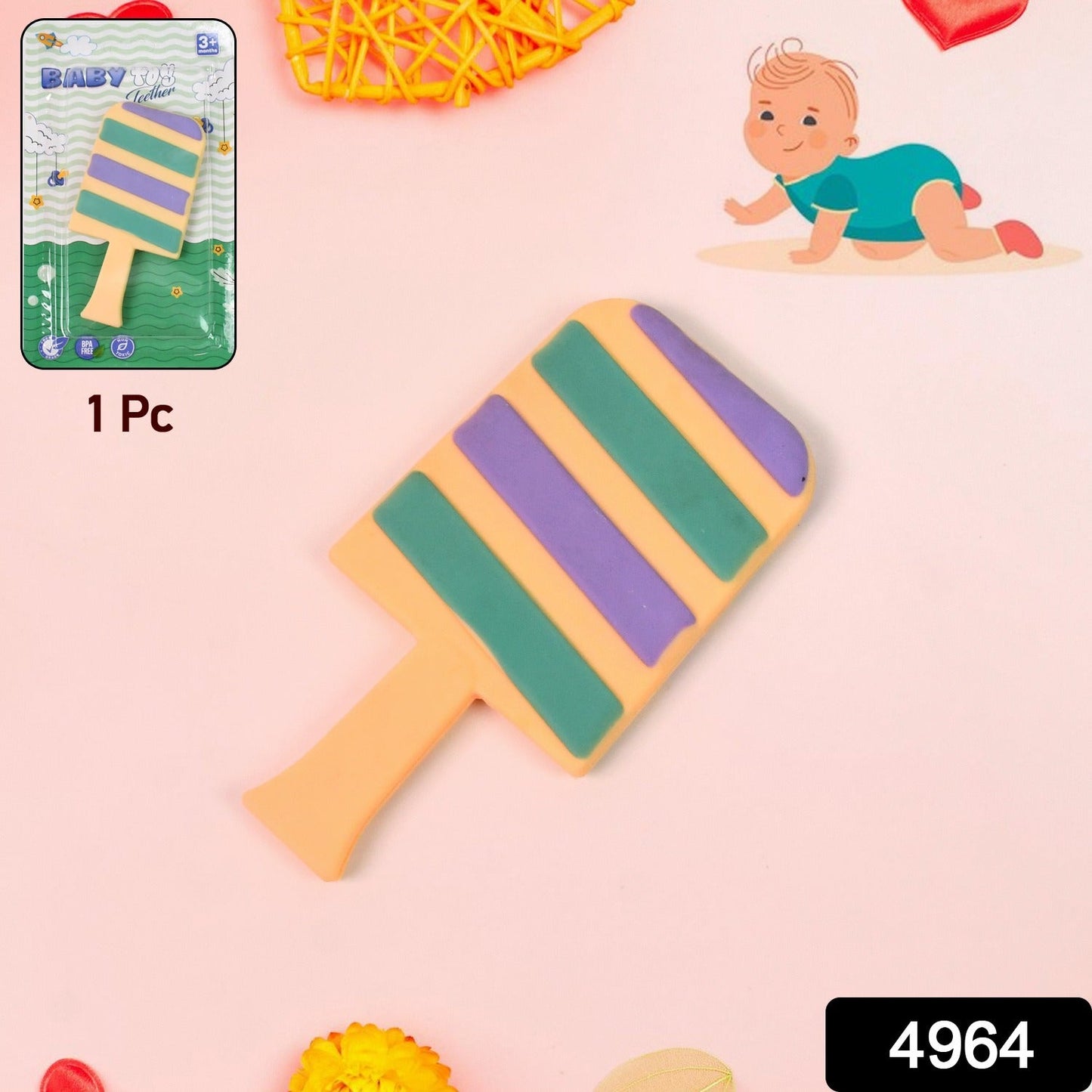 Silicone Candy Shape Teether For Baby (1 Pc) Wukusy