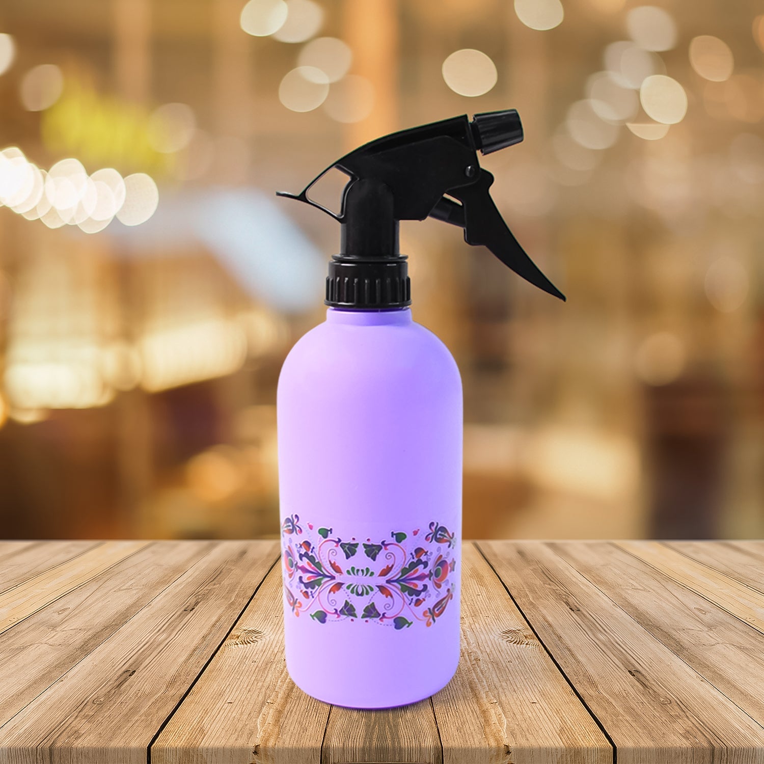 Floral Printed Plastic Spray Bottle (500 Ml) Wukusy