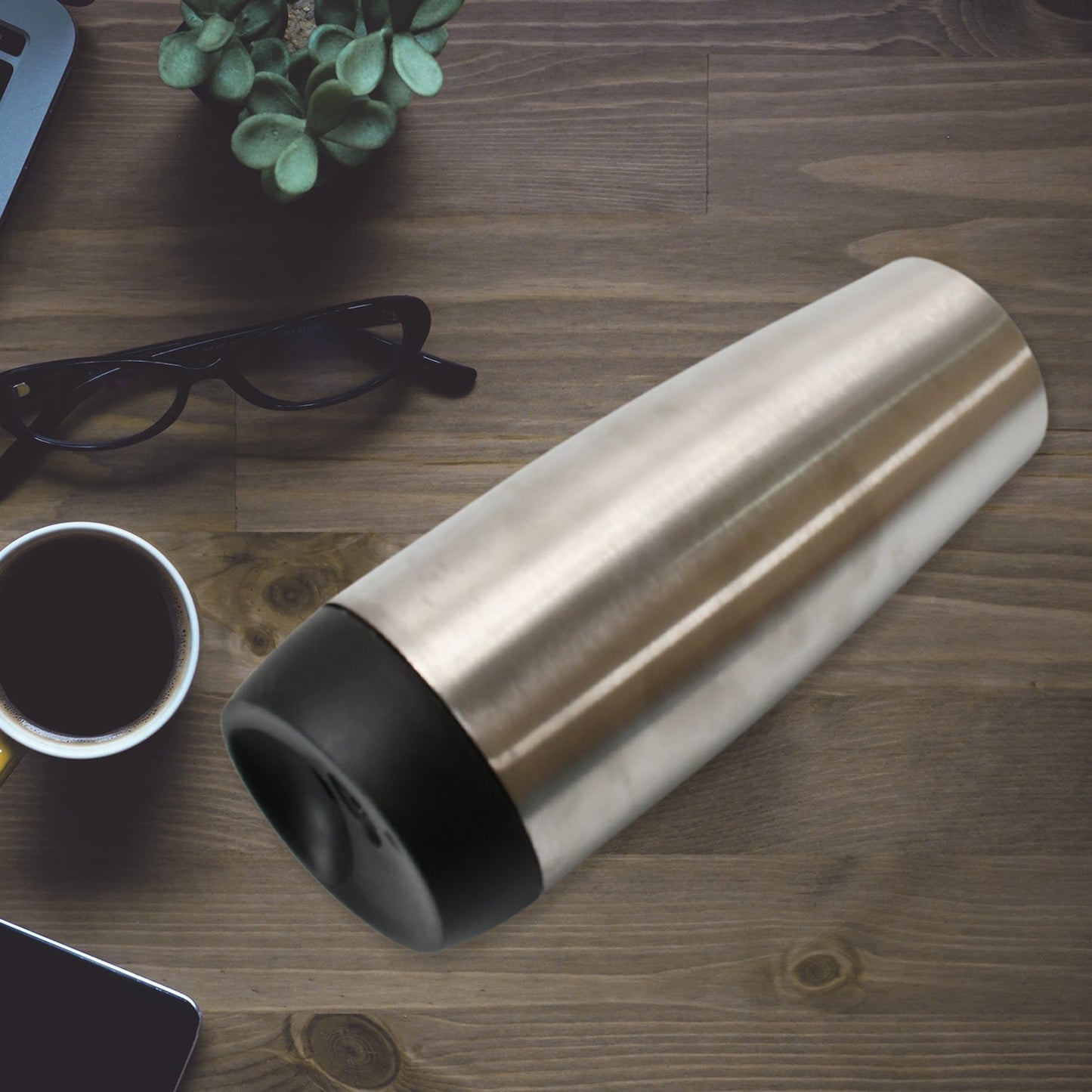 Stainless Steel Vacuum Insulated Coffee Cups Double Walled Travel Mug Car Coffee Mug With Leak Proof Lid Reusable Thermal Cup For Hot Cold Drinks Coffee Tea (850ml Approx) Wukusy