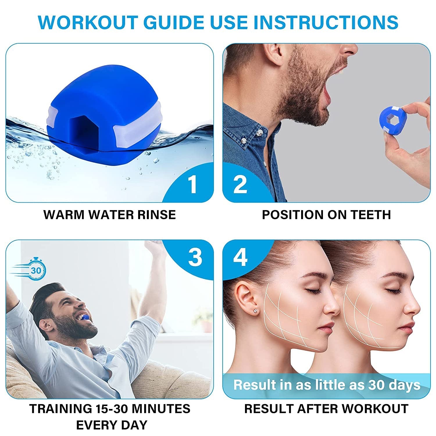 6101c  Cn Mix Jaw Exerciser Used To Gain Sharp And Chiselled Jawline Easily And Fast. Wukusy