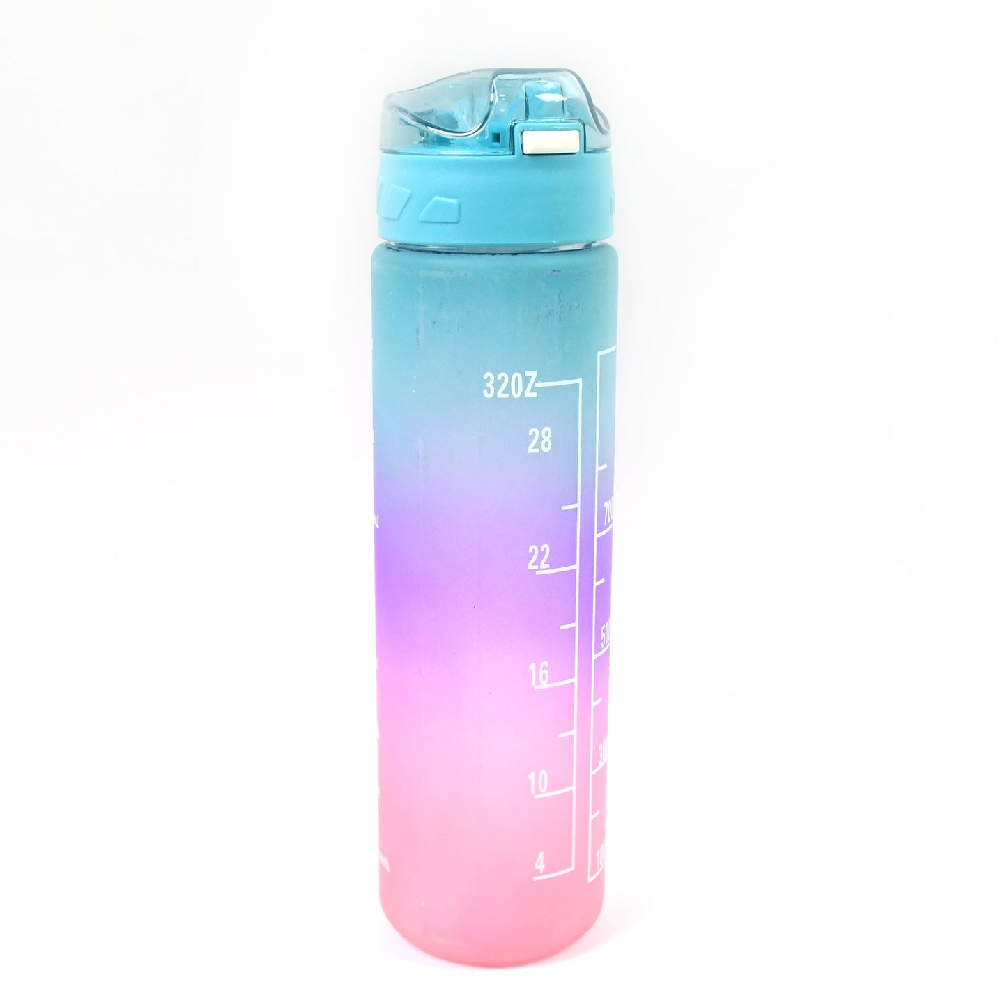 Plastic Colorful Motivational Water Bottle With Straw (900 Ml) Wukusy