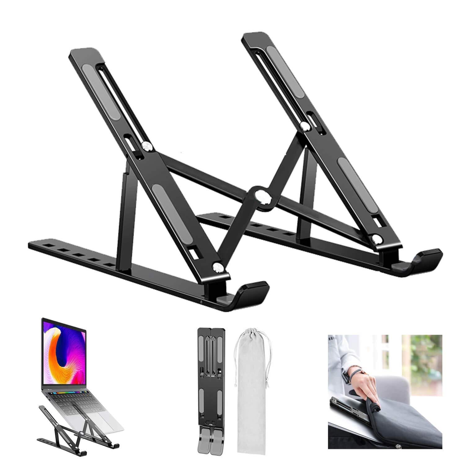 1320 Adjustable Laptop Stand Holder With Built-in Foldable Legs And High Quality Fibre Wukusy