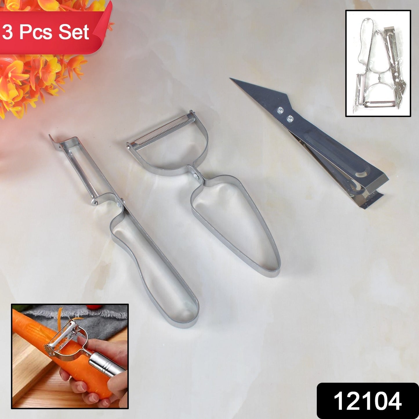 Multifunctional Peeler Grater For Vegetable Fruit (3 Pcs Set) Wukusy