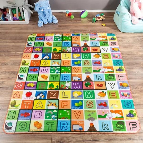 Waterproof Single Side Baby Play Crawl Floor Mat For Kids Picnic School Home (Size 180 X 115) Wukusy