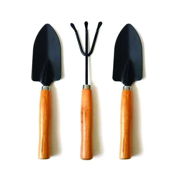 Small Sized Hand Cultivator Small Trowel Garden Fork (Set Of 3) Wukusy