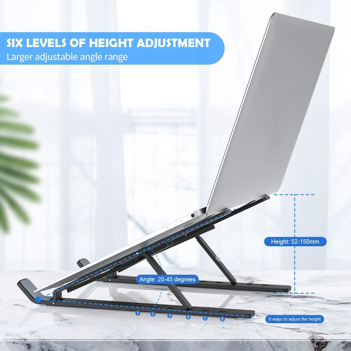1320 Adjustable Laptop Stand Holder With Built-in Foldable Legs And High Quality Fibre Wukusy