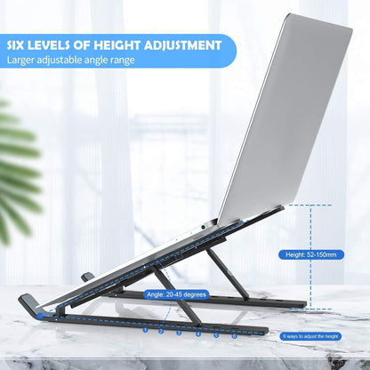 1320 Adjustable Laptop Stand Holder With Built-in Foldable Legs And High Quality Fibre Wukusy