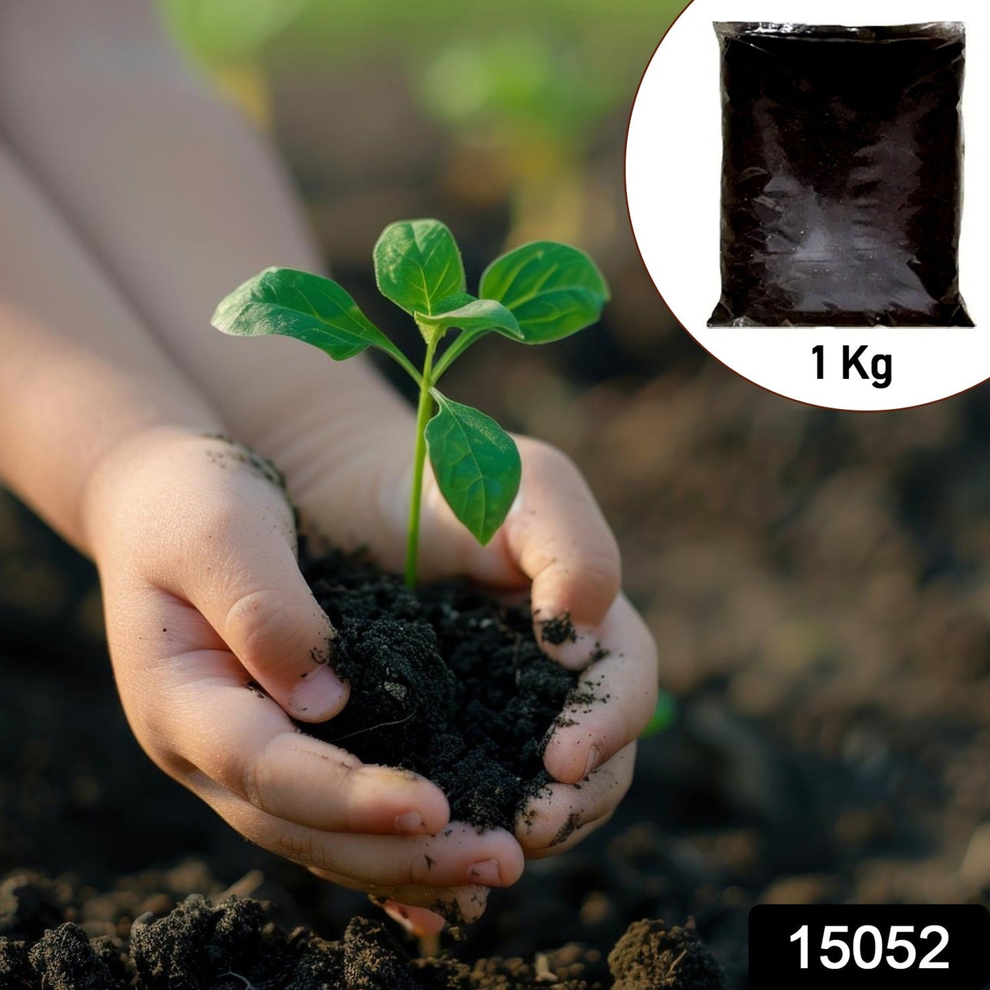 Organic Vermicompost Black Soil For Plants Health Manure (1 Kg Approx) Wukusy