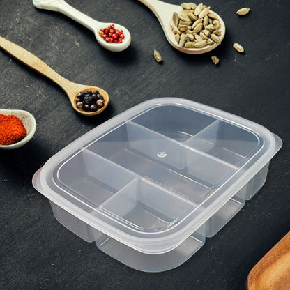 Plastic 5- Compartment Excellent Container Reusable Lunch Box (1 Pc) Wukusy