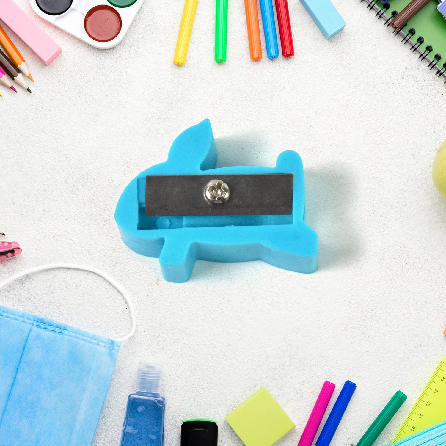 Plastic Small Cute Pencil Sharpener (1 Pc  Mix Design  Color) Wukusy