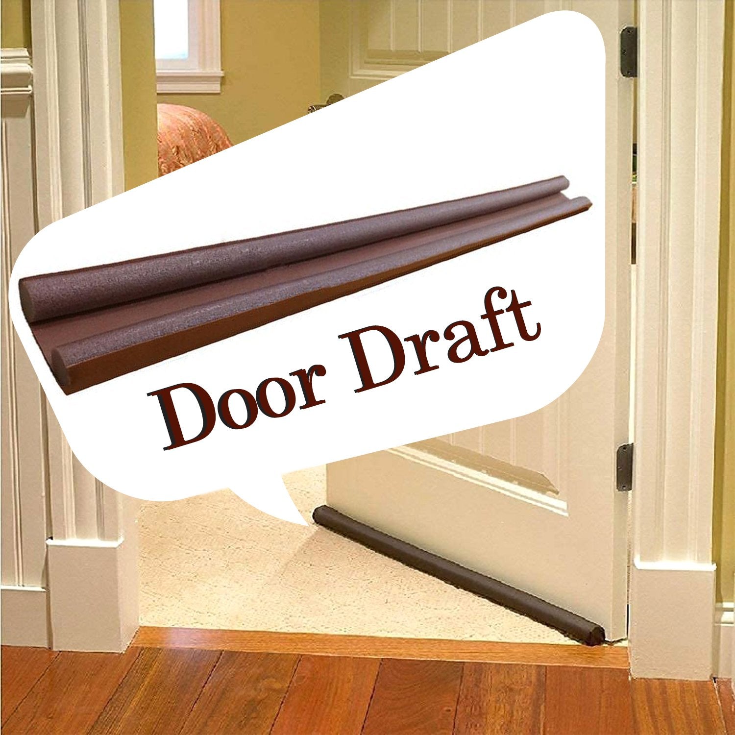 1752 Twin Door Draft Stopperguard Protector For Doors And Windows Wukusy