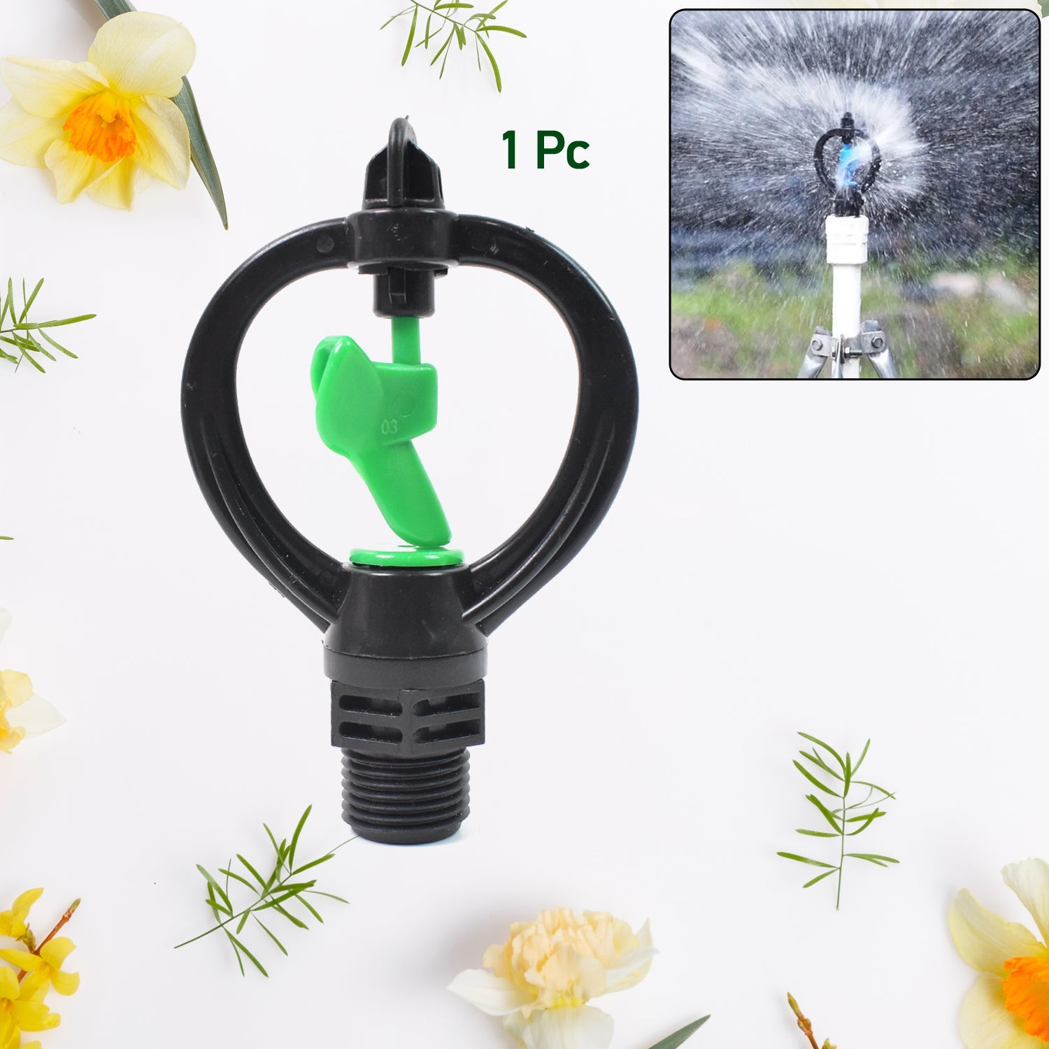 Rotating Irrigation Sprinkler Plastic Spray Nozzle Butterflies Rain Shaped (1 Pc) Wukusy