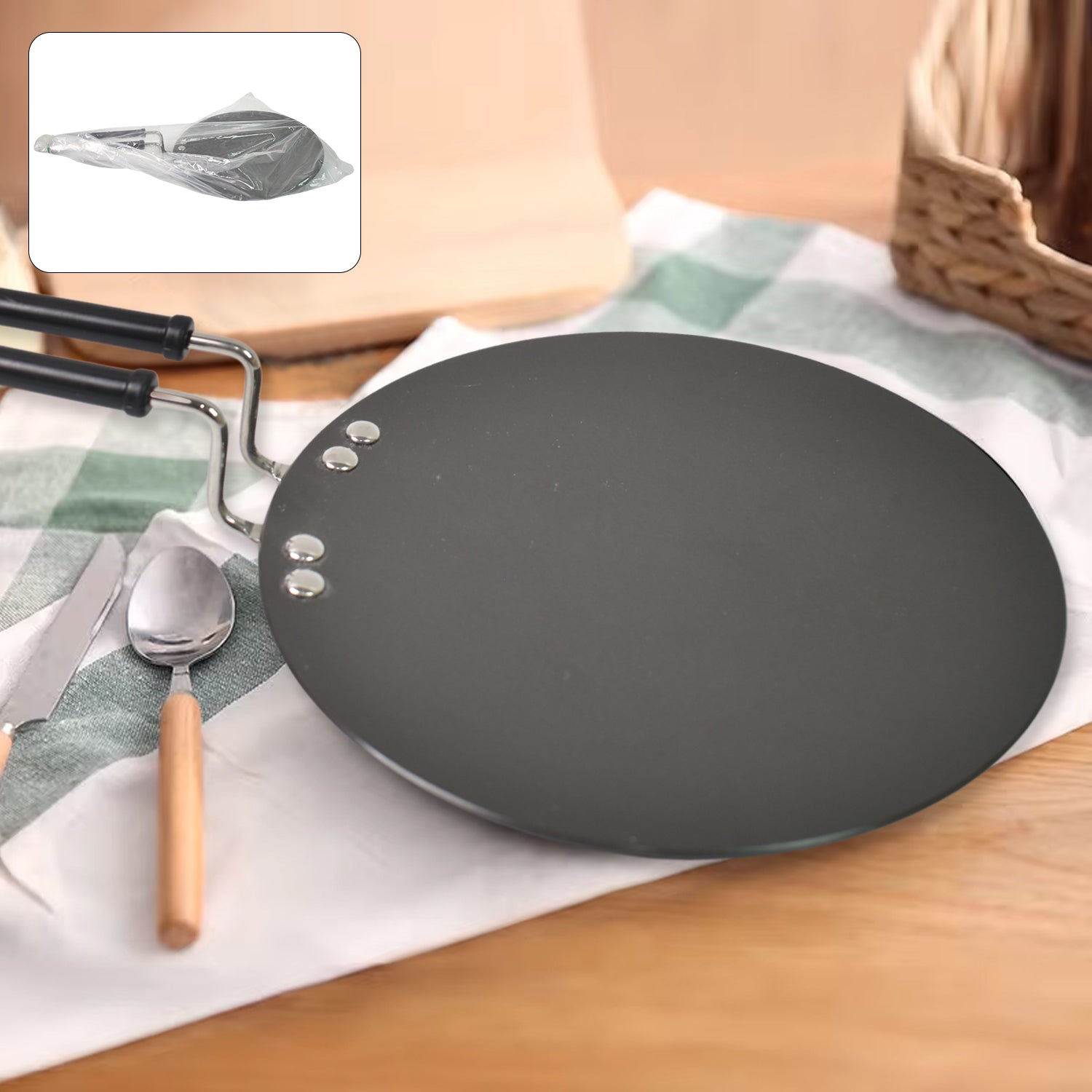 Multi Purpose Aluminium Roti Tawa (9 Inch) Wukusy