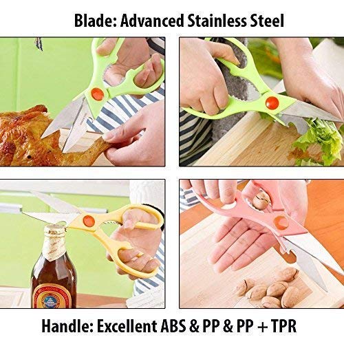 Multi-function Kitchen Household For Vegetables Fruit Cheese  Meat Slices With Bottle Opener Stainless Steel Sea Food Scissor Wukusy