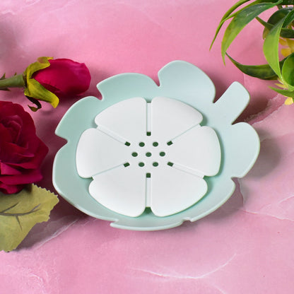 Plastic Flowers Soap Dish Bathroom Accessories Set Shower Gift (1 Pc) Wukusy
