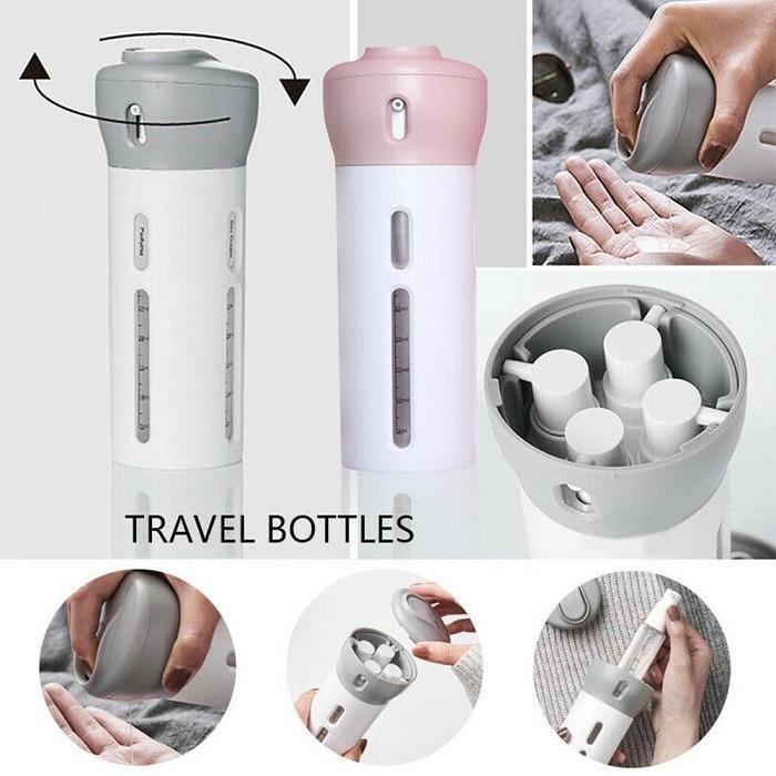 1384 4 In 1 Travel Dispenser Bottle Set Travel Refillable Cosmetic Containers Set Wukusy