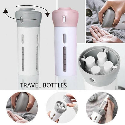 1384 4 In 1 Travel Dispenser Bottle Set Travel Refillable Cosmetic Containers Set Wukusy