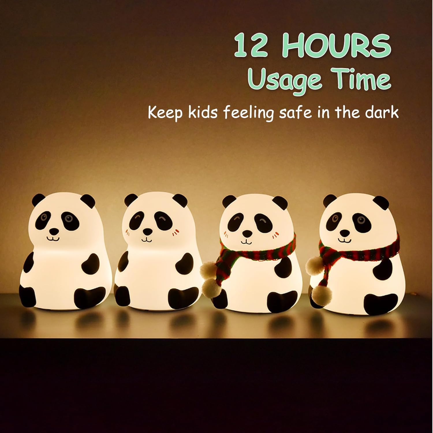 Panda 7-color Led Silicone Touch Lamp (1 Pc) Wukusy