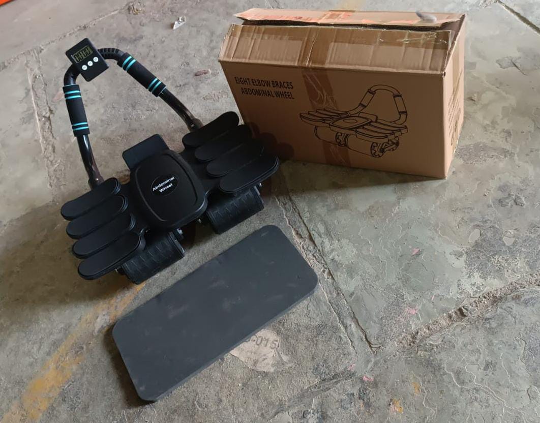 Automatic Rebound Abdominal Wheel With 8 Elbow Supports (1 Pc) Wukusy