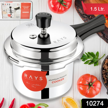 Aluminium Rays Aura Pressure Cookers With Outer Lid (1.5 Litres) Wukusy