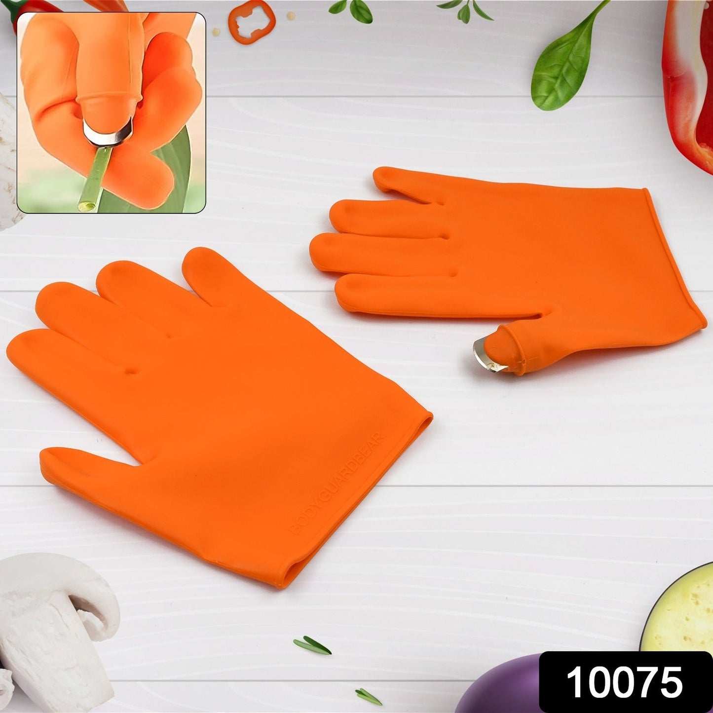 Gloves Silicone Thumb Knife Finger Protector Gears Cutting Vegetable Harvesting Knife Wukusy