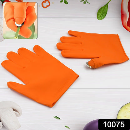 Gloves Silicone Thumb Knife Finger Protector Gears Cutting Vegetable Harvesting Knife Wukusy