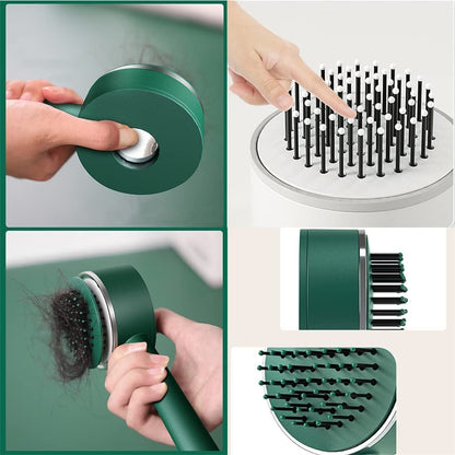 6034 Air Cushion Massage Brush Airbag Massage Comb With Long Handle Self-cleaning Hair Brush Detangling Anti-static For All Hair Wukusy