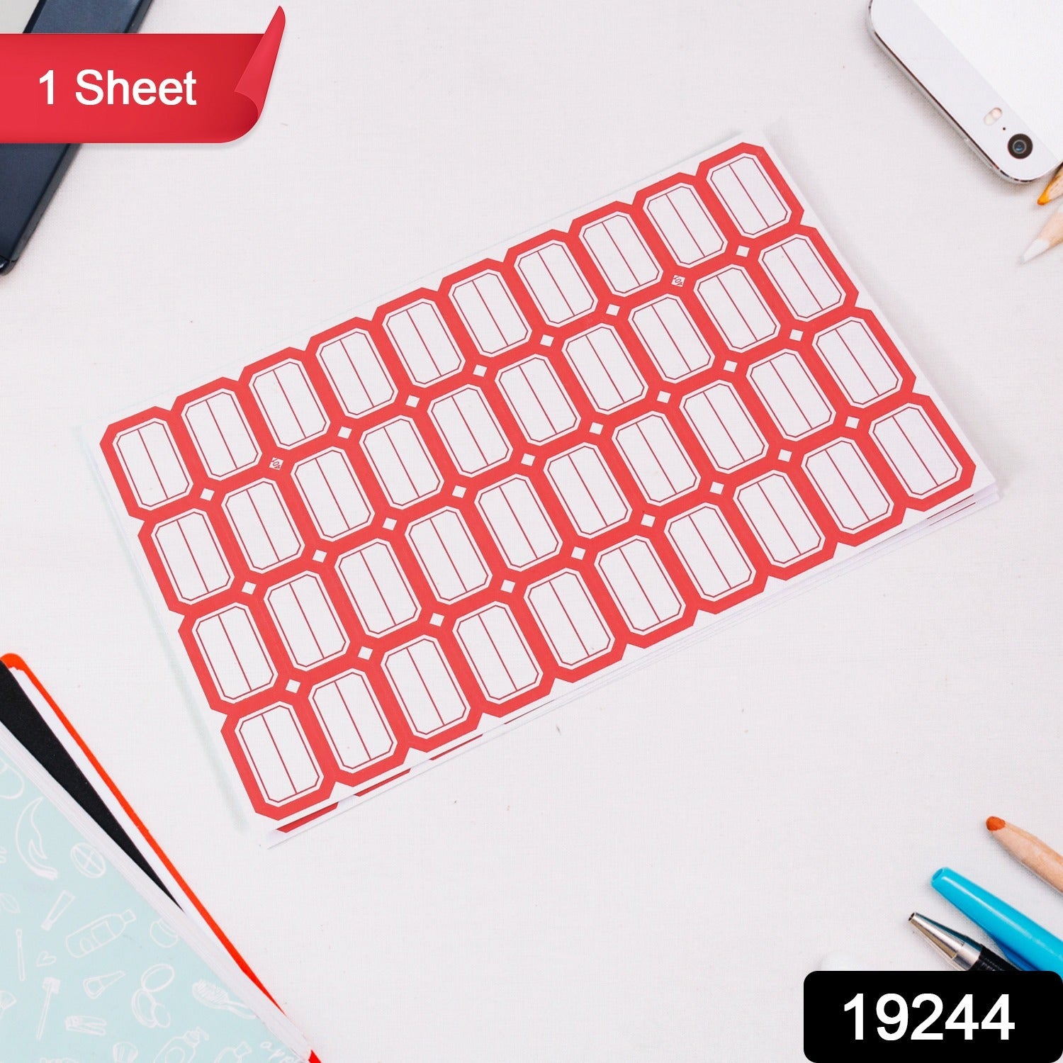 Multipurpose Writable Blank Label Sticker Sheets (1 Sheet) Wukusy