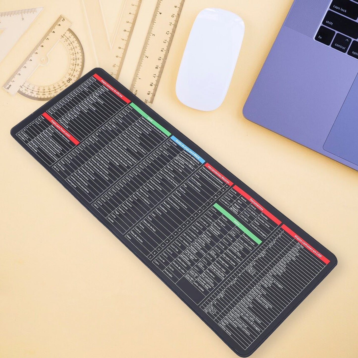 12982 Shortcut Keyboard Mat Mouse Pad Mat Mouse Pads For Desk Quick Key Super Large Anti-slip Keyboard Pad Desk Accessories Desktop Mouse Pad Office Oversized Big Mouse Pad Rubber (8030 Cm) Wukusy