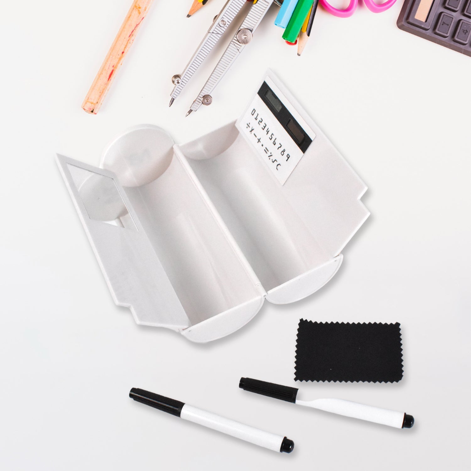 Small Multifunctional Fancy Pencil Box Double Sided Pencil Cases (1 Set) Wukusy